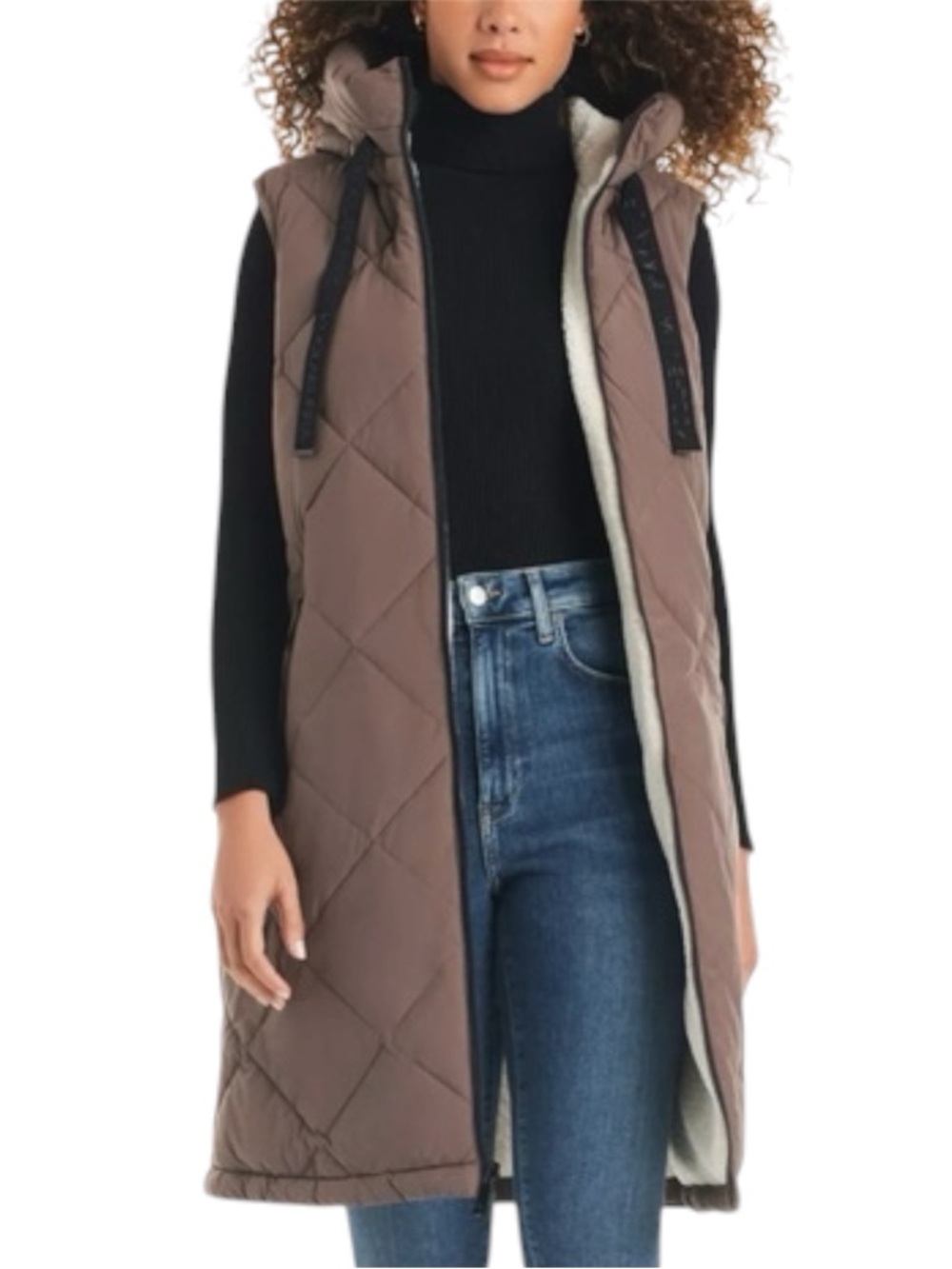 Koolaburra UGG Reversible Long Quilted Puffer Fleece Vest L Like New
